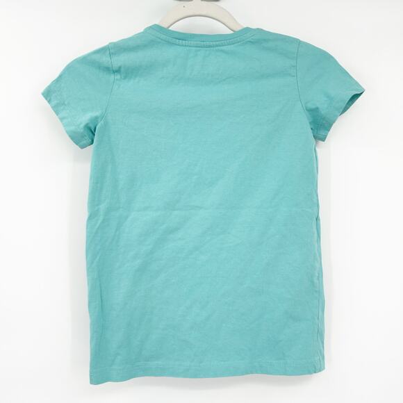 Primary Kids 100%‎ Cotton The Slim Crewneck Short Sleeve T-Shirt Size 10 Teal - Picture 3 of 3